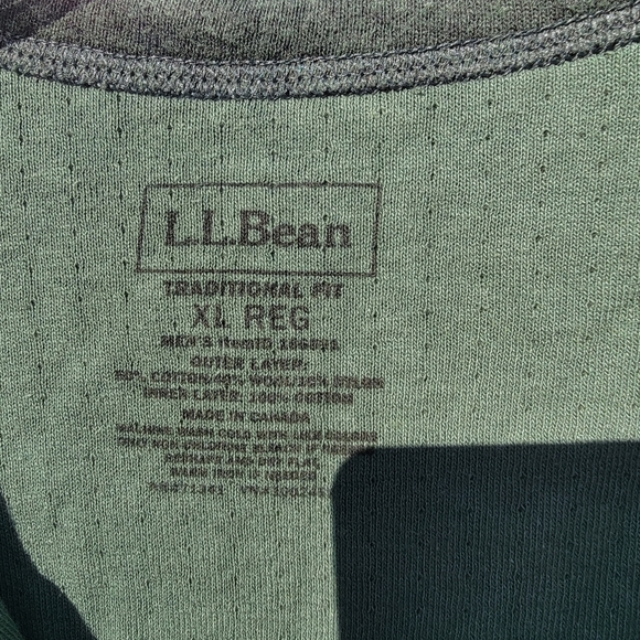 L L BEAN Green Pull Over Cotton and Wool Blend Shirt Mens XL - Picture 3 of 5